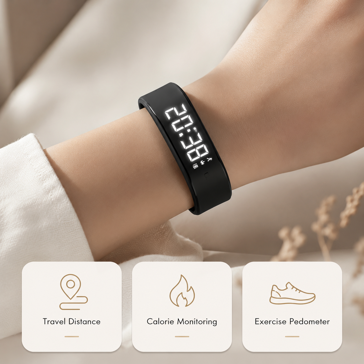 Silent Vibration Alarm Watch – Wake Up Quietly Without Disturbing Anyone