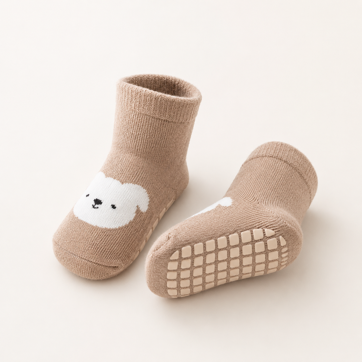 6 Pairs Kids Non-Slip Socks – Cute Cartoon Grip Socks for Toddlers