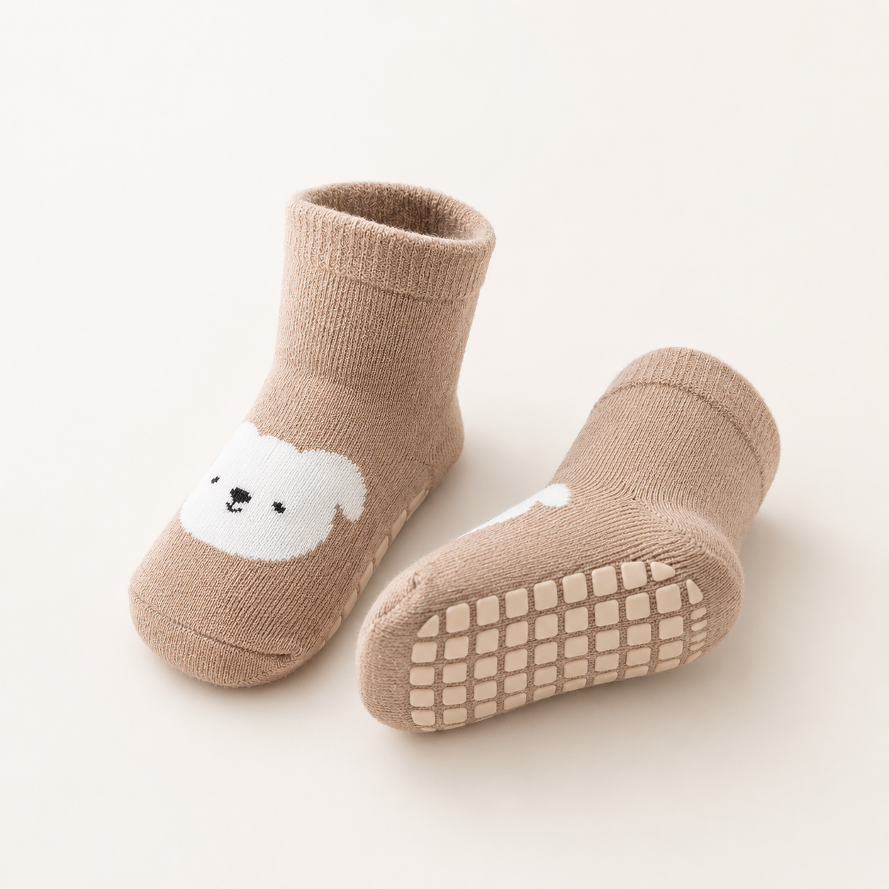 6 Pairs Kids Non-Slip Socks – Cute Cartoon Grip Socks for Toddlers