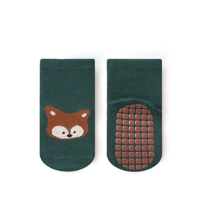 6 Pairs Kids Non-Slip Socks – Cute Cartoon Grip Socks for Toddlers