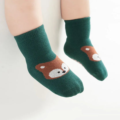6 Pairs Kids Non-Slip Socks – Cute Cartoon Grip Socks for Toddlers