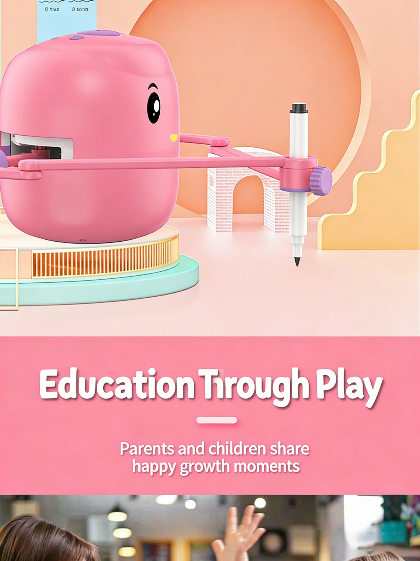 Smart Drawing Robot Automatic Robot Drawing Machine Early Educational Interactive Art Enlightenment for Children