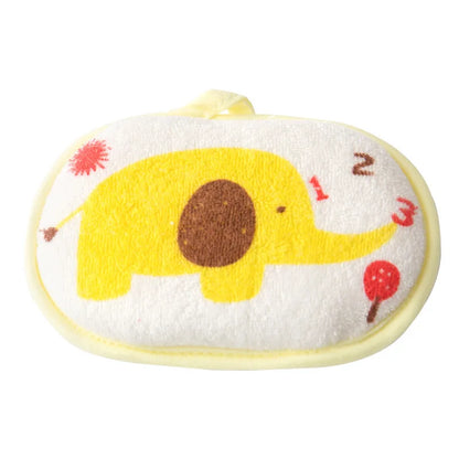 Cute Kids Baby Cotton Shower Bath Sponge Rub Cartoon elephant Body Wash Towel Infant Toddle Newborn Bath Brushes Soft Sponge