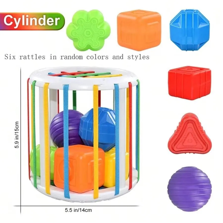 Baby Montessori Toy 2 Years Shape Sorter Toy Sensory Sorting Toys Motor Training Games Kids Educational Toys For Baby 1 -2 Years